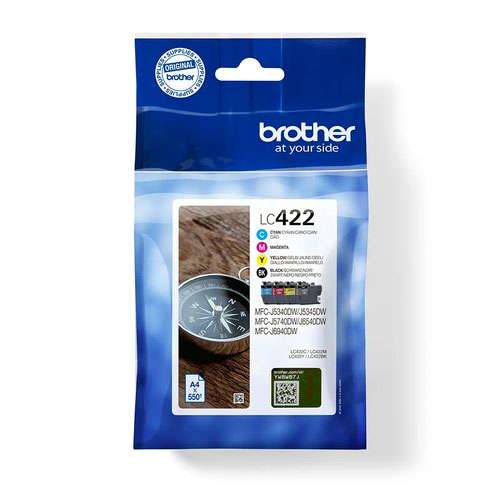 Brother LC422 Ink Cartridge Value Pack B-C-M-Y