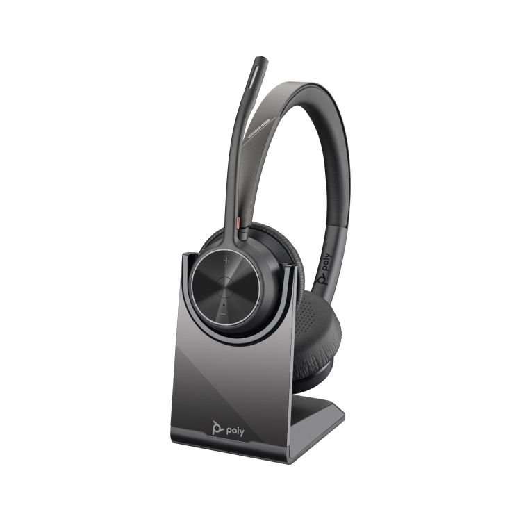 HP Poly Voyager 4320 UC USB-C Wireless Stereo Headset and Stand