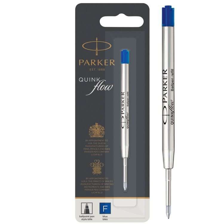 Parker 1950368 Quinkflow Ball Pen Refill Blue Ink Fine Box of 12