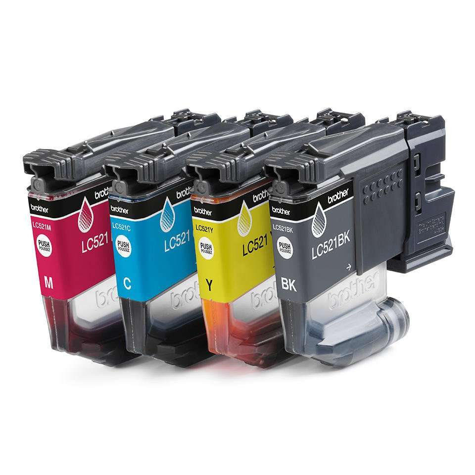 Brother LC521VAL Value pack Ink Cartridge B-C-M-Y