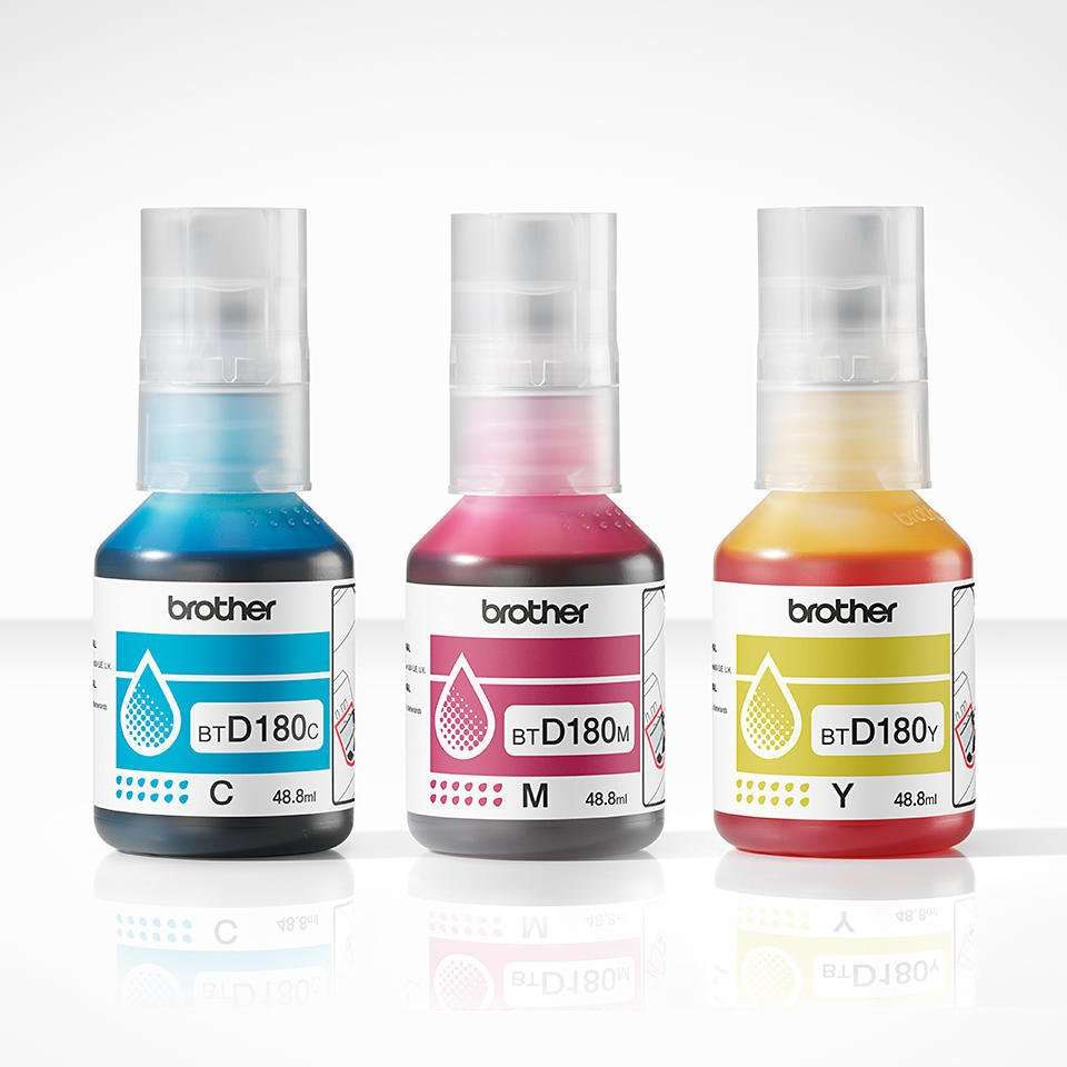 Brother BTD180CLVAL C-M-Y Ink Bottles 48.8ml