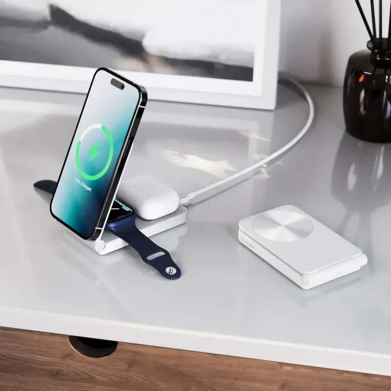 Alogic YOGA 3-in-1 Wireless Charging Stand White