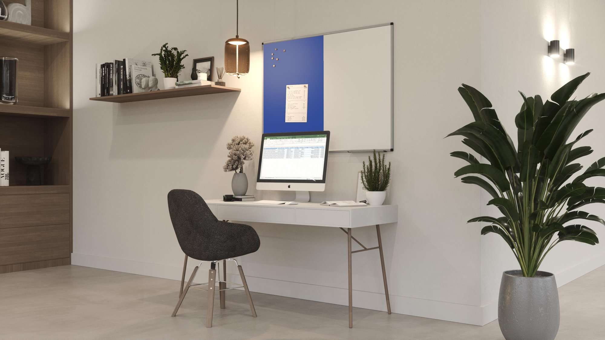 Legamaster UNITE combiboard textile blue 90x120cm