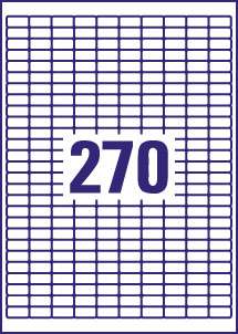 Avery J8659-25 17.8 x 10mm Mini Multipurpose Labels 25 Sheets - 270 Labels per Sheet