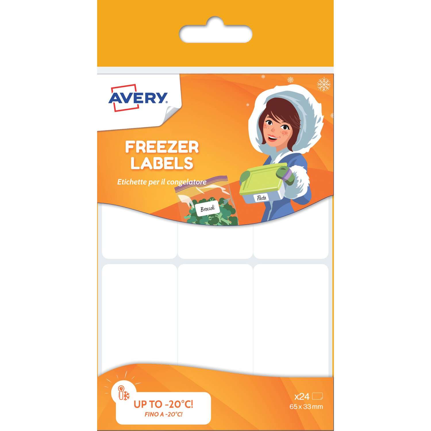 Avery CONG24 63.5 mm x 33 mm Freezer-Proof Labels