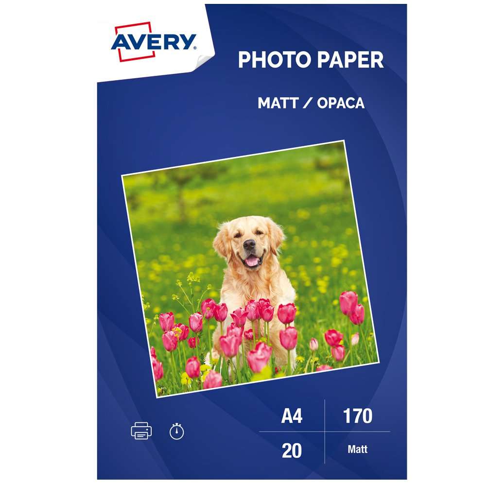 Avery Matt A4 Photo Paper 170gsm 20 Sheets