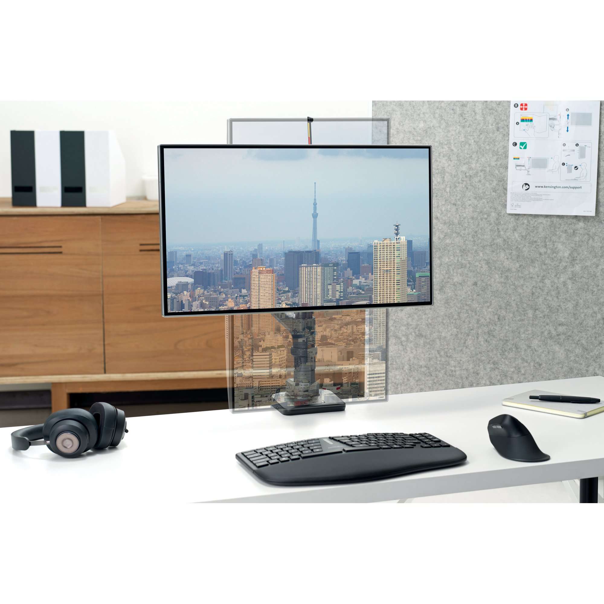 Kensington K58273WW SmartFit Premium Heavy Duty Single Monitor Arm