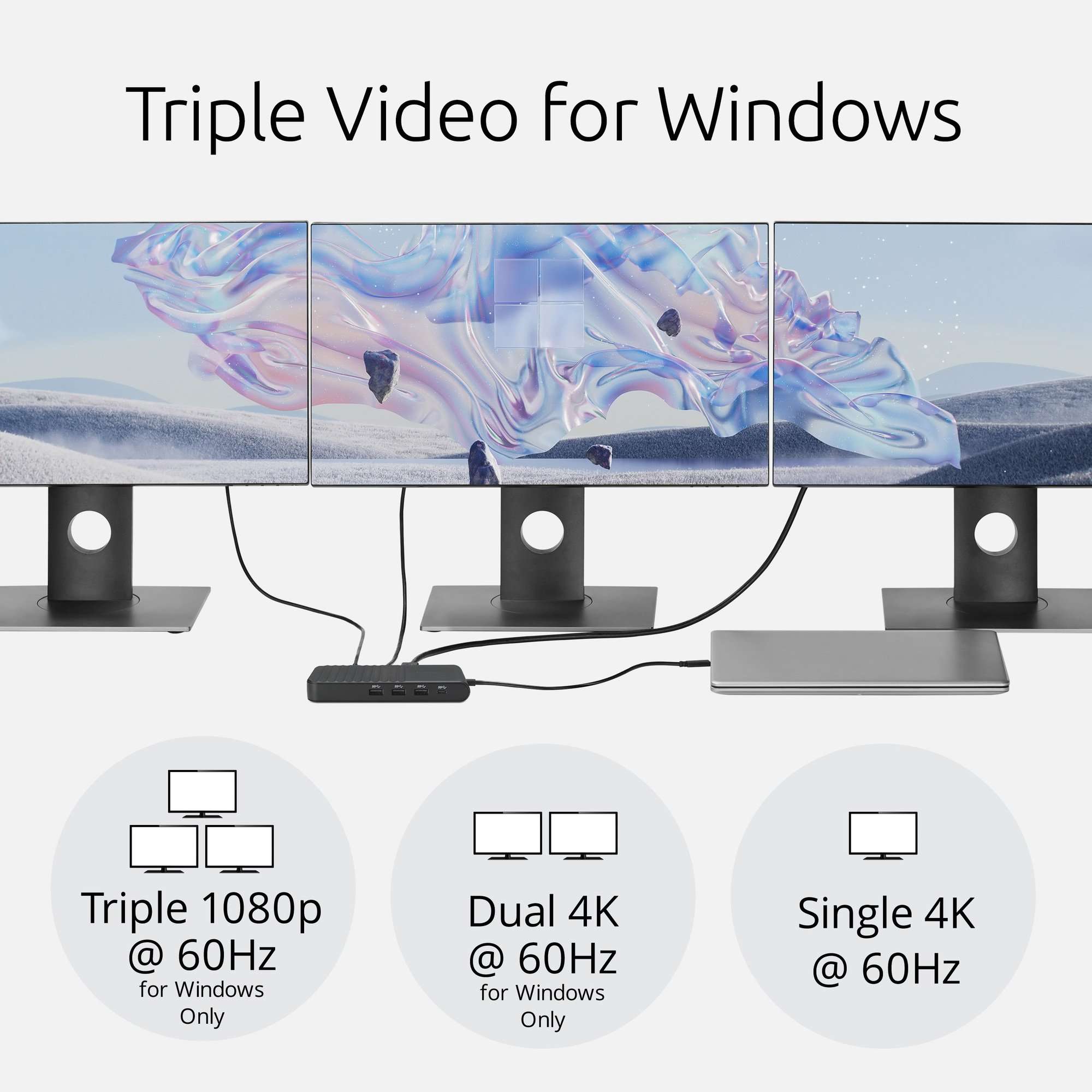 Kensington UH1500P EQ USB-C 5Gbps Triple Video Driverless Mobile Dock