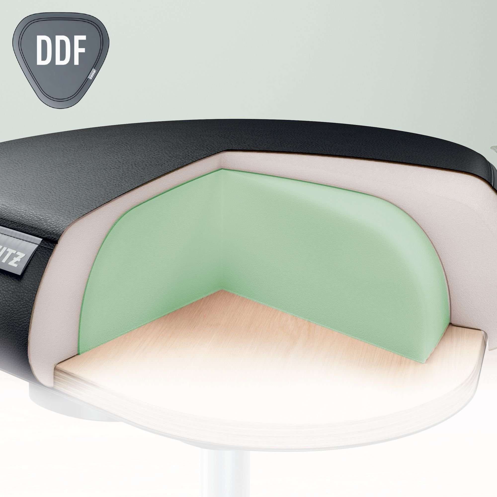 Leitz Ergo Sitting Stool with Wheels and Comfort Seat