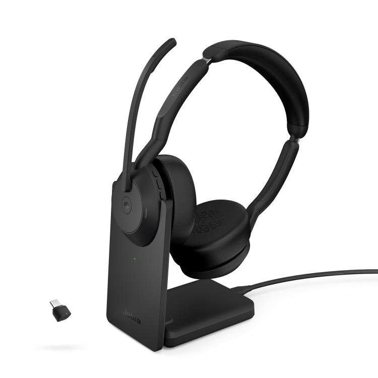 Jabra Evolve2 55 Link 380 USB-C MS Stereo Headset and Stand