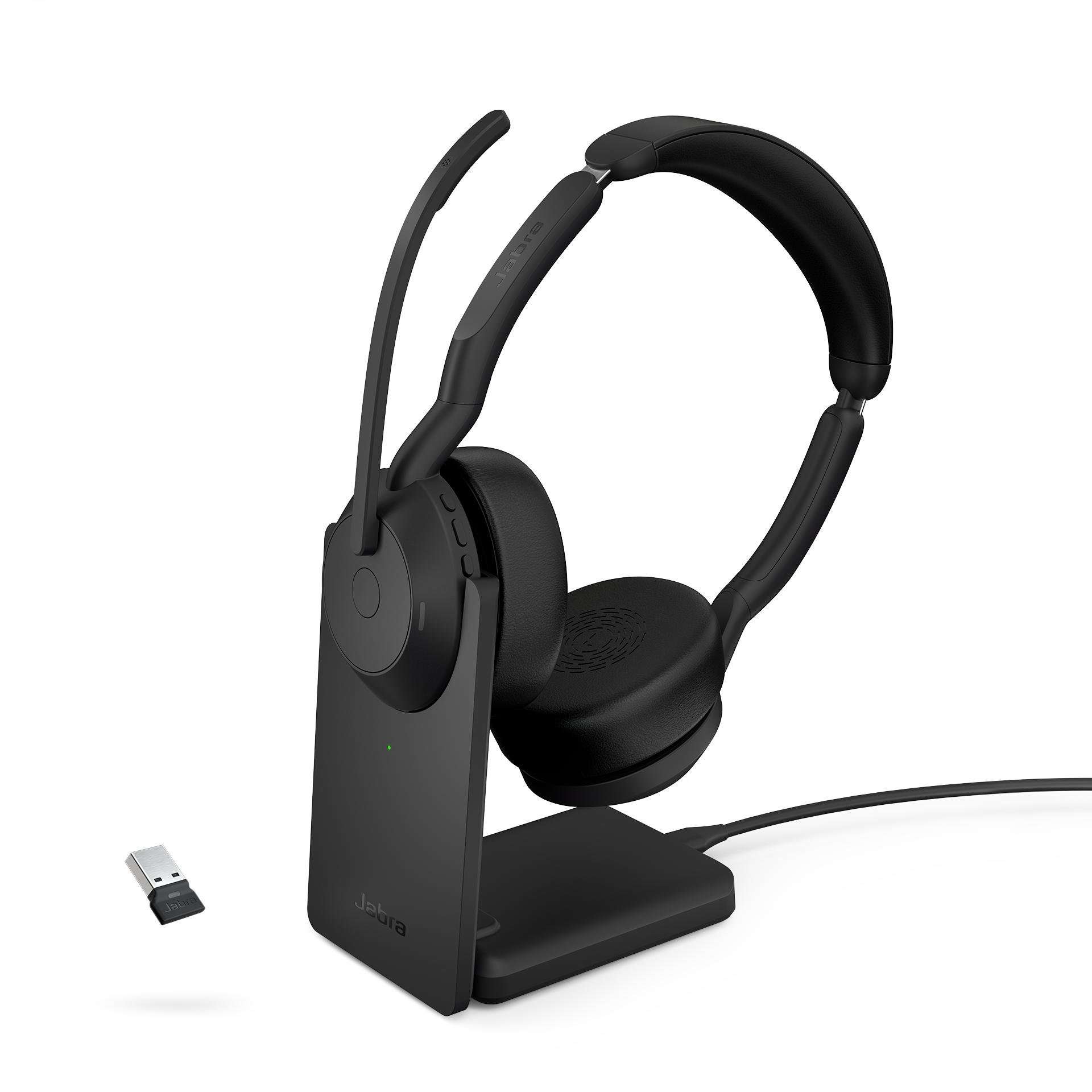 Jabra Evolve2 55 Link 380 USB-A UC Stereo Headset and Stand