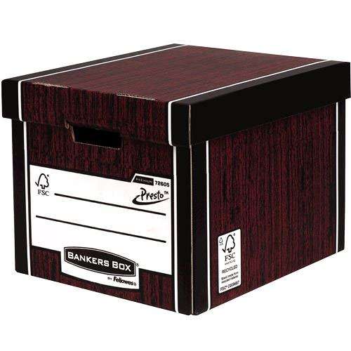 Bankers Box Premium Tall Box Woodgrain Pack of 5