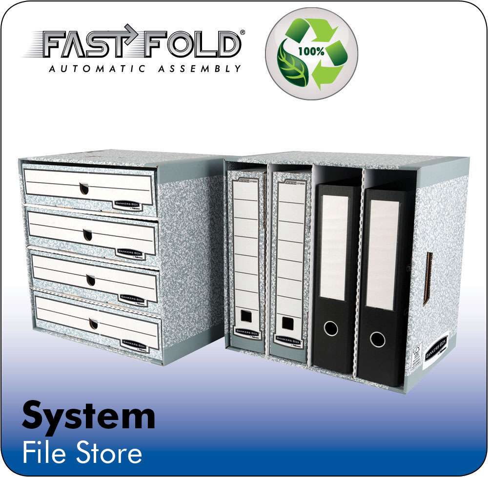 Bankers Box System File Store - Grey Pack of 5