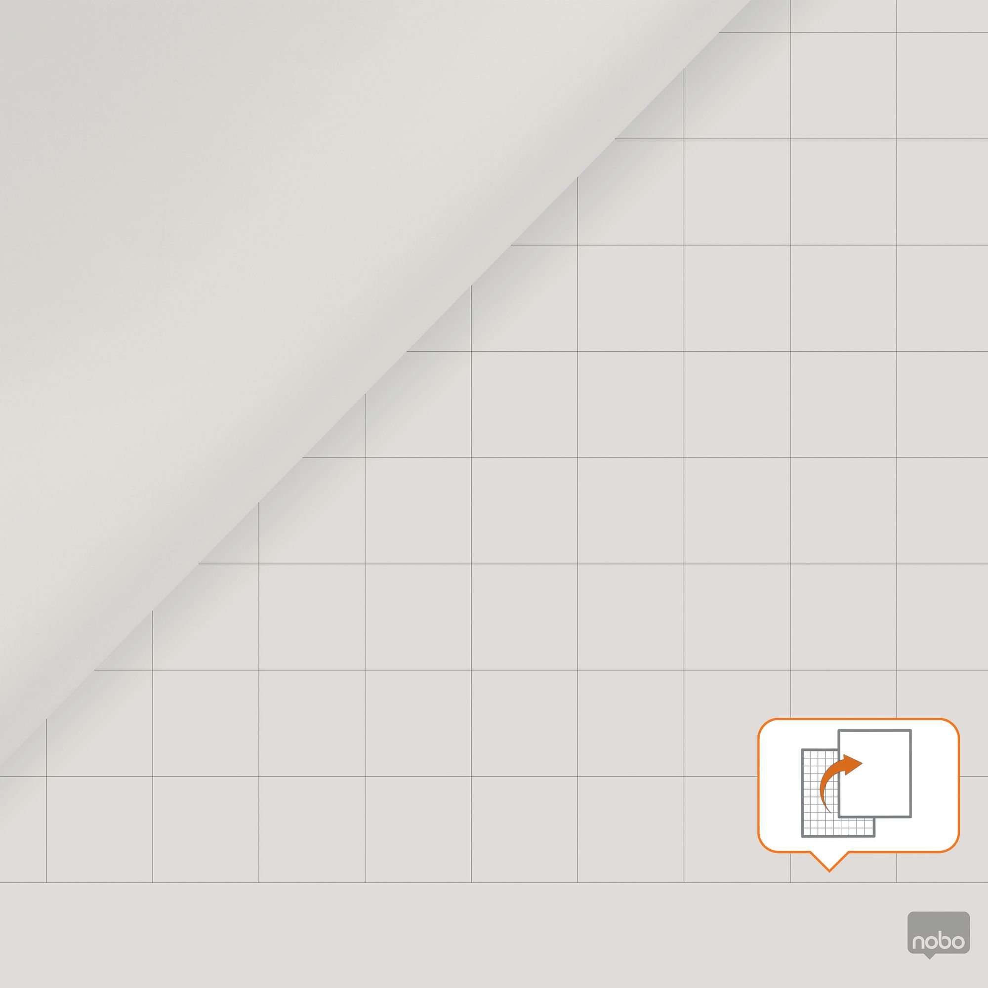 Nobo 1915659 Recycled Flipchart Pad 58x81cm Dual-Sided Plain or Gridded Paper 50 Sheets