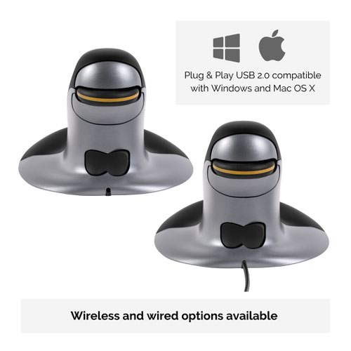 Fellowes 9894701 Medium Penguin Ambidextrous Vertical Mouse