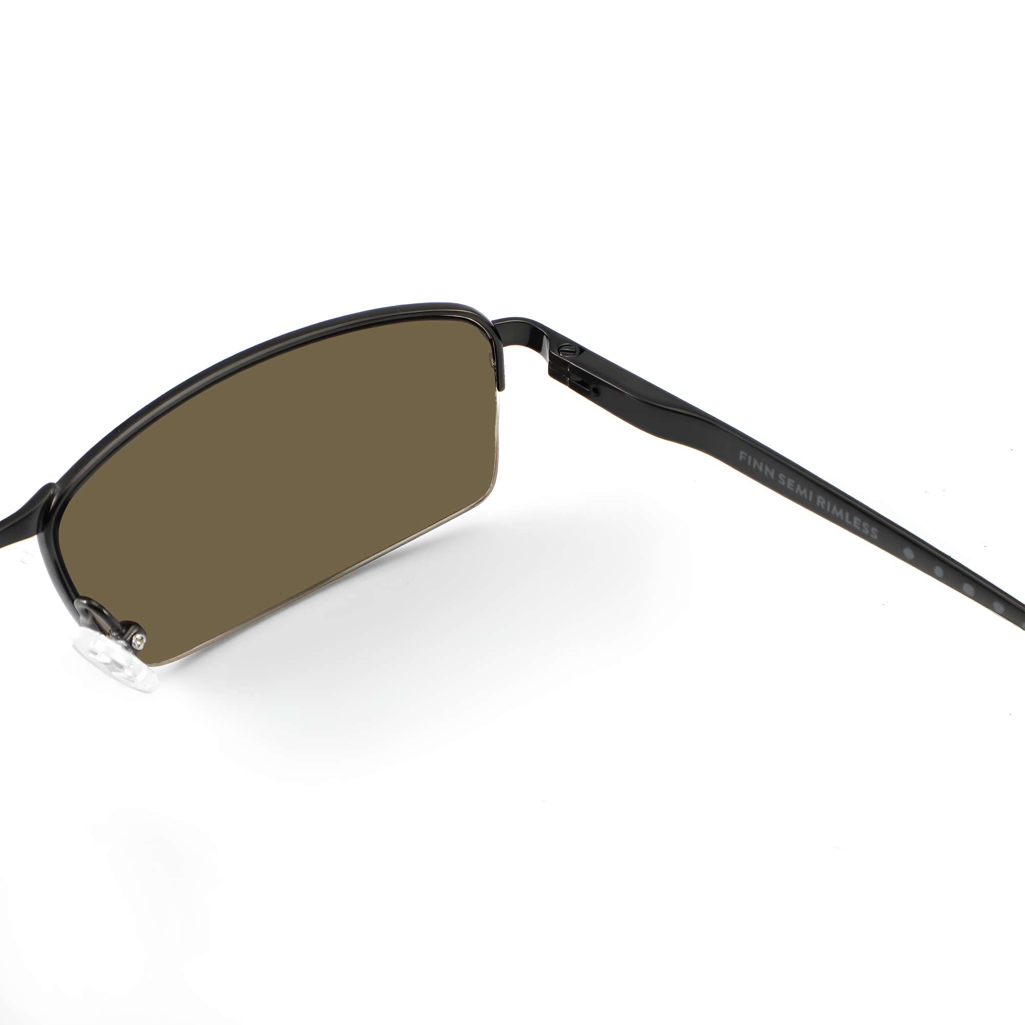 Finn Semi Rimless Sunglasses - Black