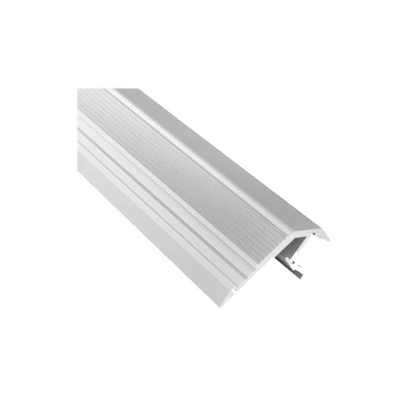 Trappnosprofil. 5m ALU 54x25mm. nerljus
