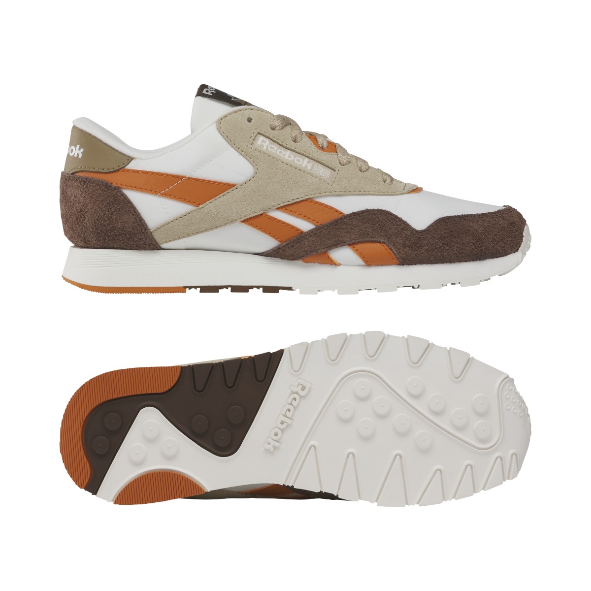 White nylon reebok classics outlet