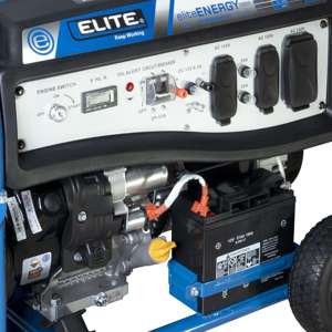 Generador Portatil a Gasolina, Potencia Maxima 9kW, 4 Tiempos, Capacidad del Tanque de 25L, Arranque Manual y Electrico.
