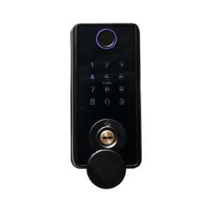 Cerradura inteligente ELITE de fácil instalación para puertas de hasta 8cm de ancho. 5 métodos de apertura: huella, aplicación (wifi), tarjeta, contraseña y llave. SL5000