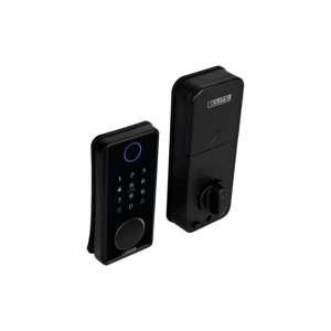 Cerradura inteligente ELITE de fácil instalación para puertas de hasta 8cm de ancho. 5 métodos de apertura: huella, aplicación (wifi), tarjeta, contraseña y llave. SL5000