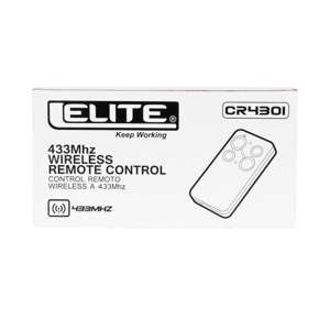 Control remoto de 433MHZ 4 botones ELITE