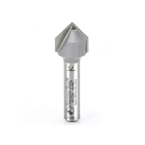 1/2" x 90° Amana Tool 45704 Decorative Carbide Tipped V-Groove Router Bit (1/4" Shank) - Thumbnail