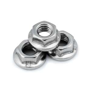 M5 Serrated Flanged Hexagon Nut (DIN 6923, A2 Stainless Steel) - Thumbnail