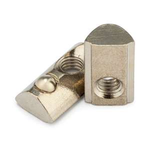 M5 20 Series T/V-Slot Spring Ball Loaded Nut (Nickel Plated) - Thumbnail