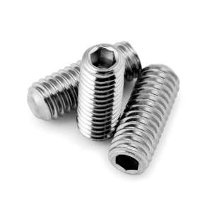 M3x8mm Cup Point Grub Screw (DIN 916, A2 Stainless Steel) - Thumbnail