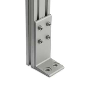Double Slot 20 Series Floor Bracket - In Use