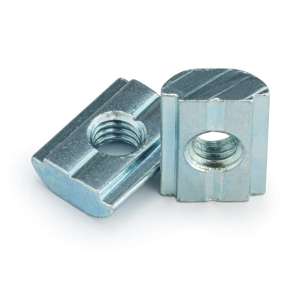M5 40 & 45 Series T-Slot Roll In Nut (Zinc Plated) - Thumbnail
