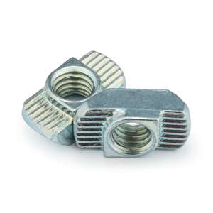 M4 40 & 45 Series T-Slot Drop In Nut (Zinc Plated) - Thumbnail