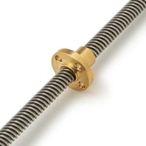 TR8x2-2P Lead Screw Round Flanged Nut (8mm ID, 2mm Lead, 2mm Pitch, Brass) - Thumbnail