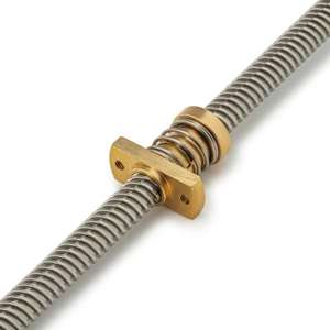 Spanner Flat TR8x8-2P Lead Screw Anti-backlash Round Flanged Nut (8mm ID, 8mm Lead, 2mm Pitch, Brass)
