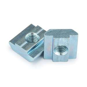 M8 40 & 45 Series T-Slot Slide In Nut (Zinc Plated) - Thumbnail