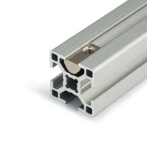 M5 20 Series T/V-Slot Spring Ball Loaded Nut (Nickel Plated) - In Use