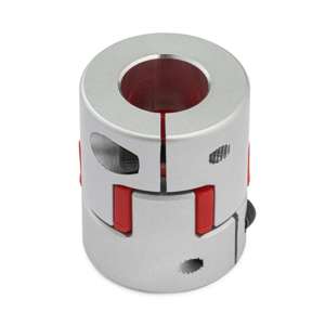 1/4"x8mm Curved Jaw Flexible Shaft Coupling - Thumbnail