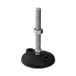 M12x100mm Nylon 80mm Articulating Anti-slip Levelling Foot