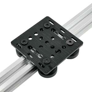 Black 20x20mm 20 Series T/V-Slot Aluminium Extrusion Profile - Cut To Size - Image 1