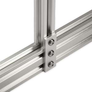 Single Slot 30 Series 3 Hole Plate Connector (Aluminium) - In Use