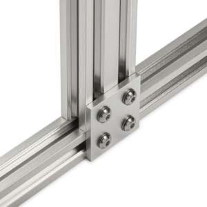 Double Slot 30 Series 4 Hole Plate Connector (Aluminium) - In Use