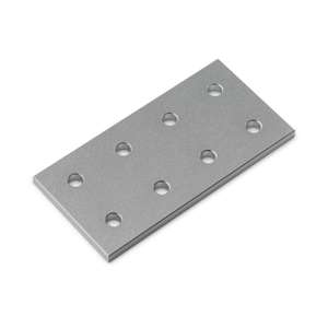 Double Slot 45 Series 8 Hole Plate Connector (Aluminium) - Thumbnail