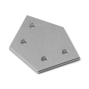 Single Slot 20 Series 45 Degree Plate Connector (Aluminium) - Thumbnail