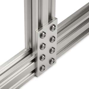 Double Slot 45 Series 8 Hole Plate Connector (Aluminium) - In Use