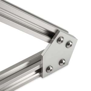 Single Slot 20 Series 45 Degree Plate Connector (Aluminium) - In Use