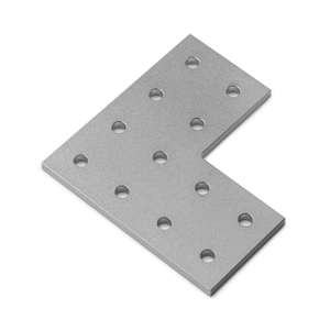 Double Slot 20 Series 90 Degree Plate Connector (Aluminium) - Thumbnail
