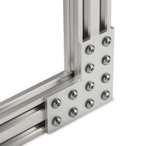 Double Slot 20 Series 90 Degree Plate Connector (Aluminium) - In Use
