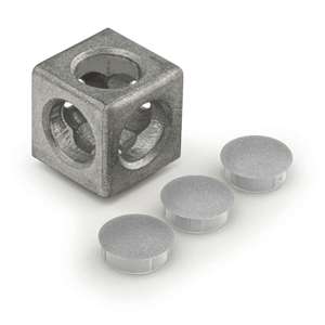 3 Way 20 Series Cube Corner Bracket - Thumbnail