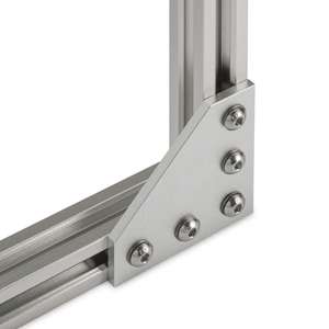 Single Slot 30 Series 90 Degree Plate Connector (Aluminium) - In Use